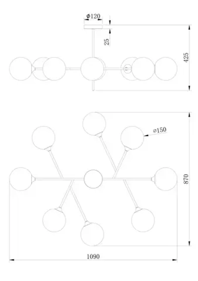 Потолочная люстра Freya Maddison FR5115PL-08BZ