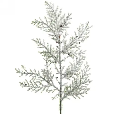 Ветка декоративная «Блеск» 25 см, Белый