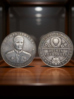 10 червонцев СССР 1945 года Маршал Ворошилов Наше дело правое - мы победили Копия монеты