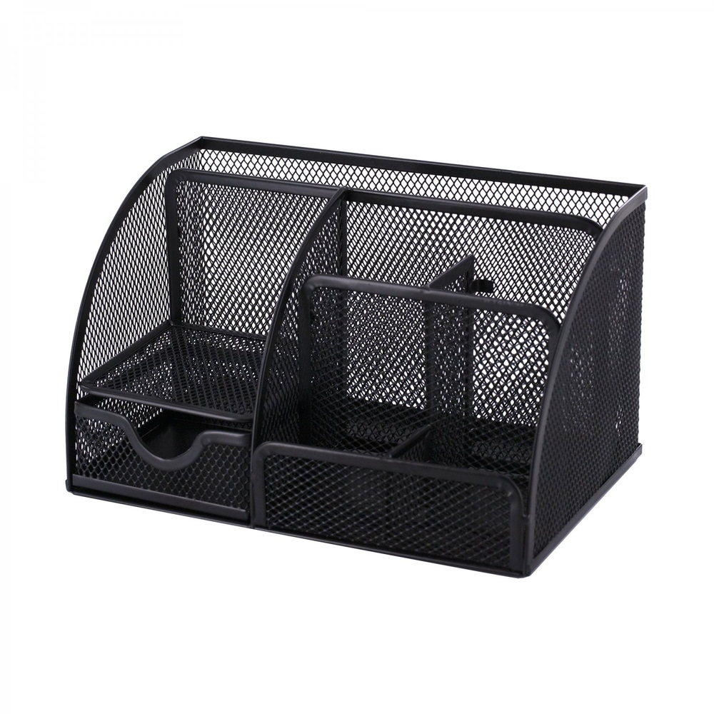 Подставка-органайзер д/канцтоваров, Alingar, металлическая, прямоугольная, 22 см * 14 см, 7 отделений, черная