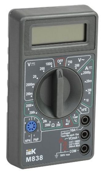 Мультиметр цифровой ИЭК Universal M838 TMD-2S-38