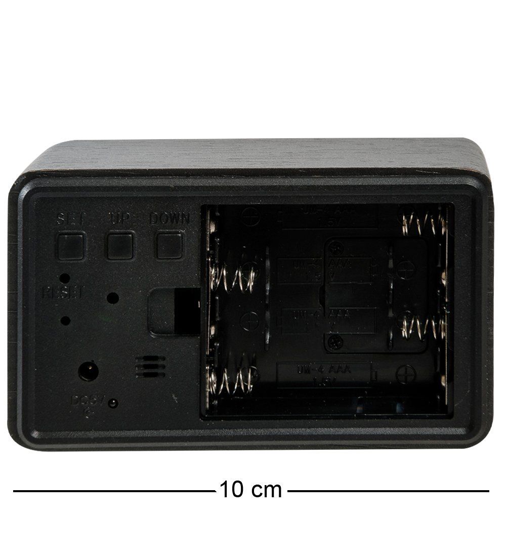 ЯЛ-07-05/ 8 Часы электронные сред. (черное дерево с синей подсветкой)