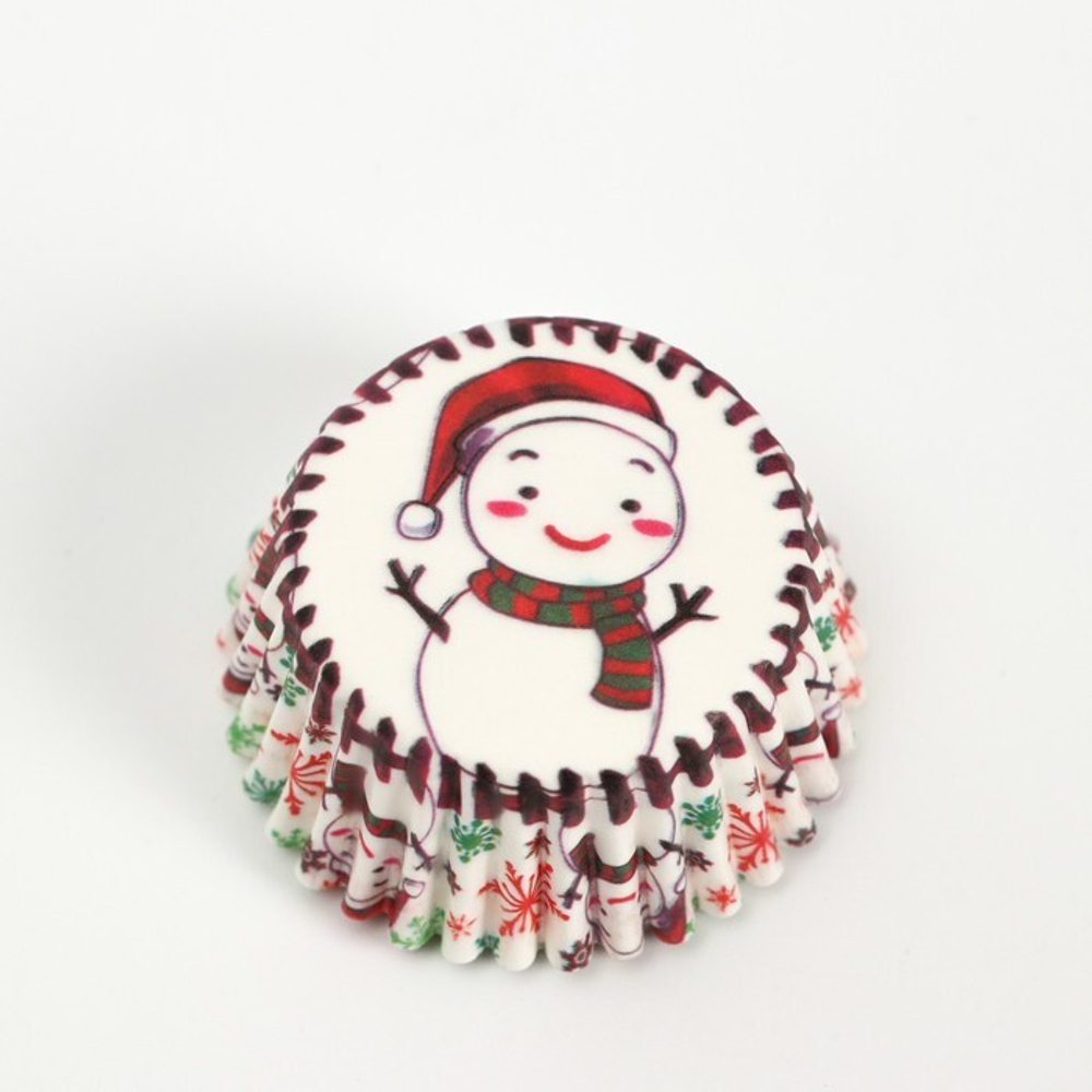 Тарталетка для конфет 35х20 мм " СНЕГОВИК " 50 штук