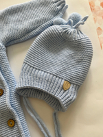 Костюм вязаный на выписку "АйШах - Baby" (Комбинезон + Шапка) (Цвет: Розовый)