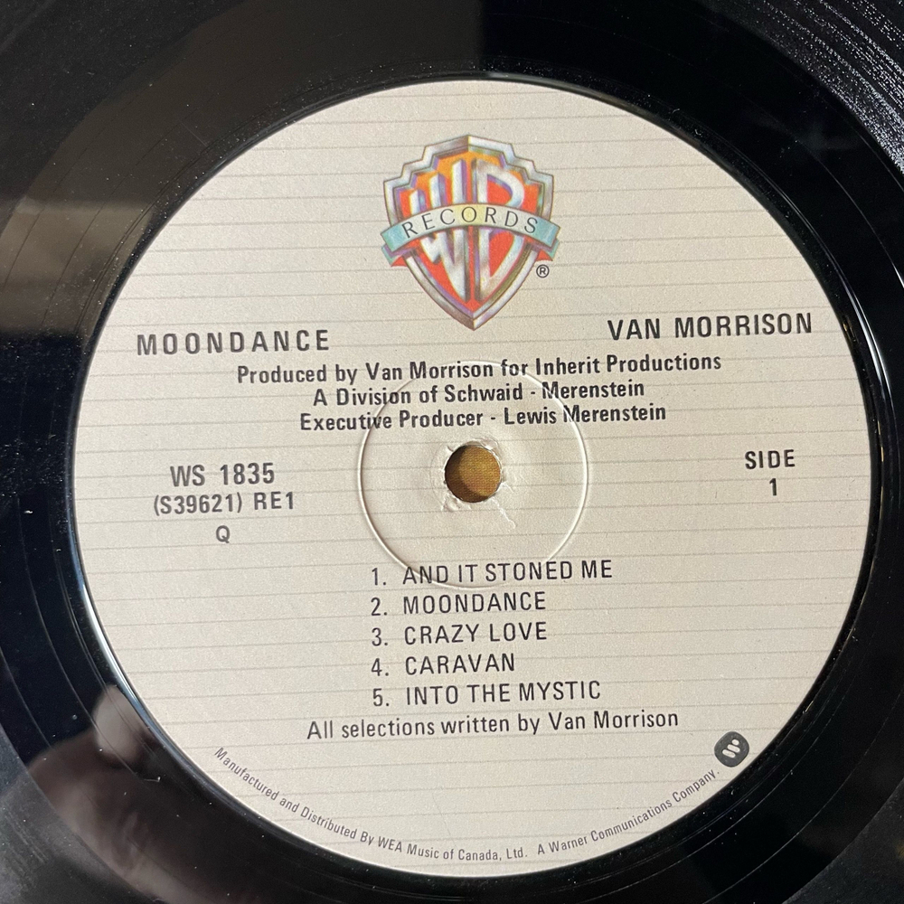 Винтажная виниловая пластинка LP Van Morrison Moondance (Канада 1978)
