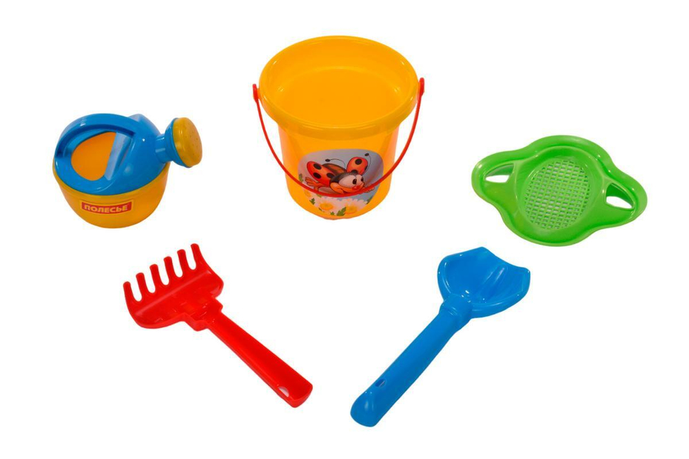 Набор №240 (грабли, лопата, лейка, ведро) (Полесье)