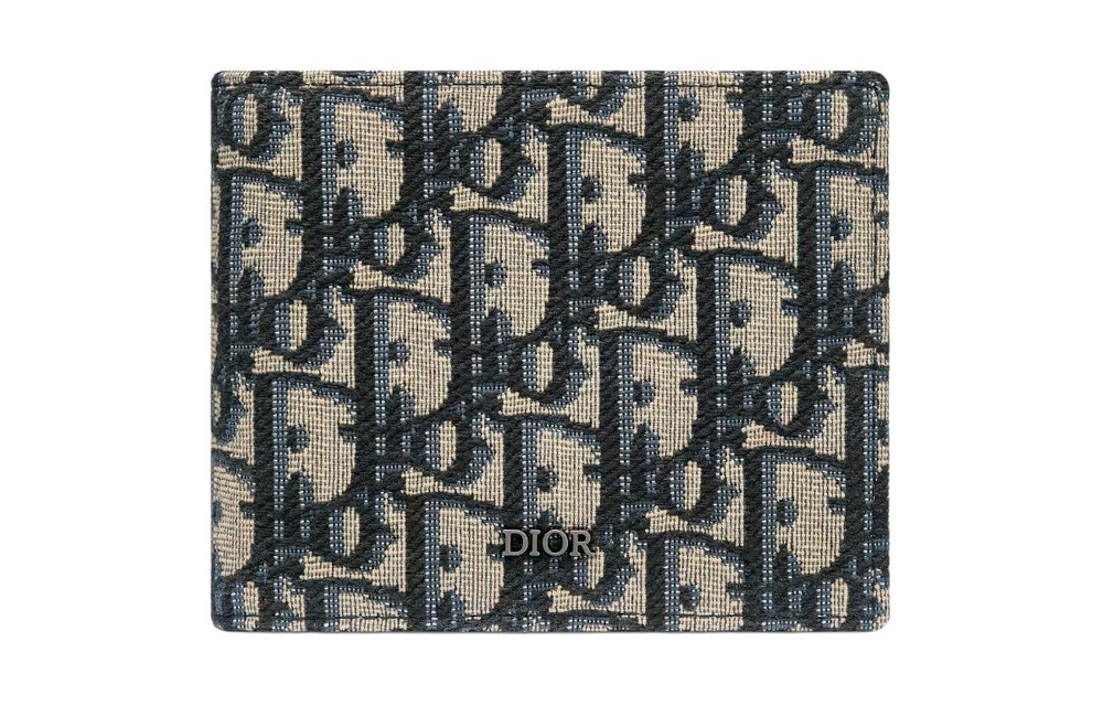 DIOR Fabric Wallet Unisex Beige And Black