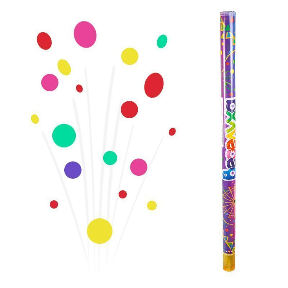 Пневмохлопушка Разноцвет Круги, 100 см, 1шт.