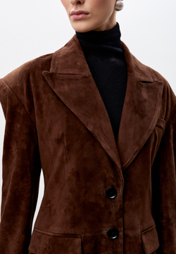 Тренч из натуральной замши