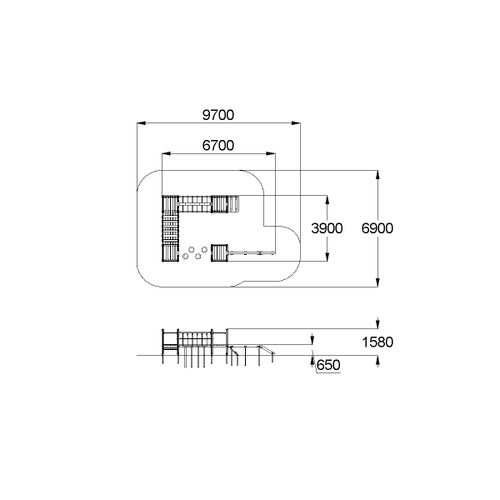 Детский спортивный комплекс «Мостики с переправой и бумом»