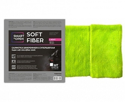 Smart Open SOFT FIBER LIGHT Микрофибра супермягкая (зеленая или фиолетовая) 340 г/м 40х40, 1шт