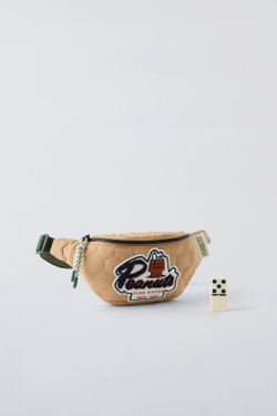 ZARA ПОЯСНАЯ СУМКА SNOOPY PEANUTS™, БЕЖЕВО-КОРИЧНЕВЫЙ