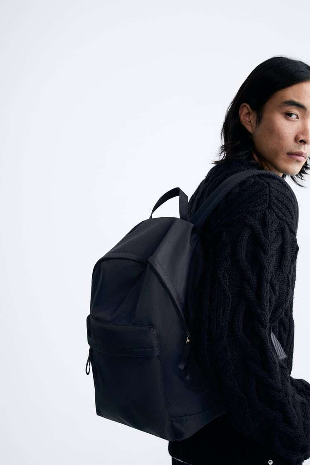 ZARA ПРОРЕЗИНЕННЫЙ РЮКЗАК, СИНИЙ