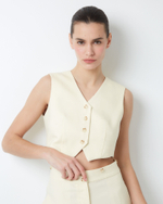 Жилет из шерсти белый шоколад