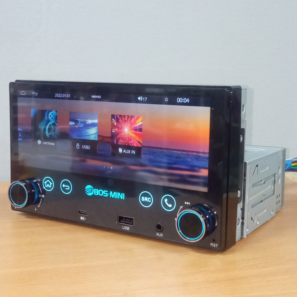 Автомагнитола 1DIN с экраном 6.86" Android Wi-Fi BOS-MINI BOS-N638DP5