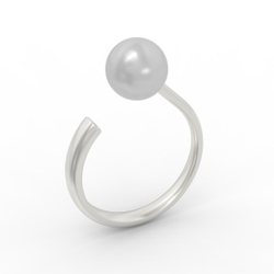 AJewelry, Кольцо женское из серебра 925пробы с жемчугом, арт.0001-01