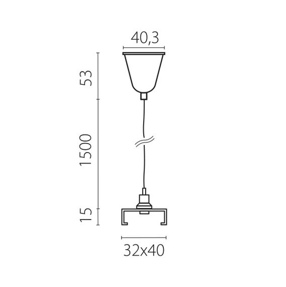 Подвес стандартный тип D треку 5040xx-(F)/(R) 1,5 м Quattro Lightstar 504176-FR1