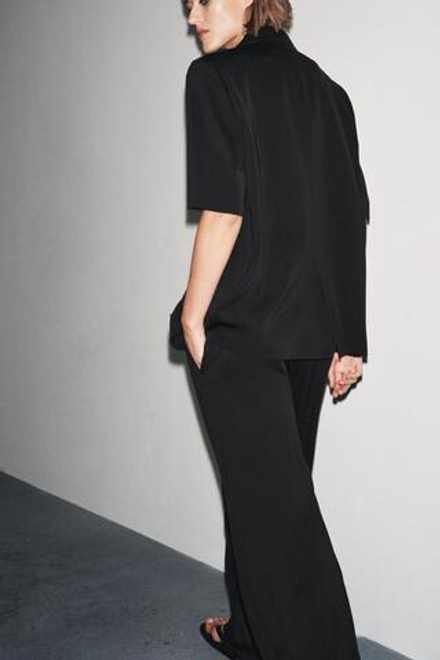 ZARA БЛЕЙЗЕР С КОРОТКИМИ РУКАВАМИ — ZW COLLECTION, ЧЕРНЫЙ