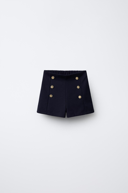 ZARA БЕРМУДЫ В МОРСКОМ СТИЛЕ, МОРСКОЙ СИНИЙ