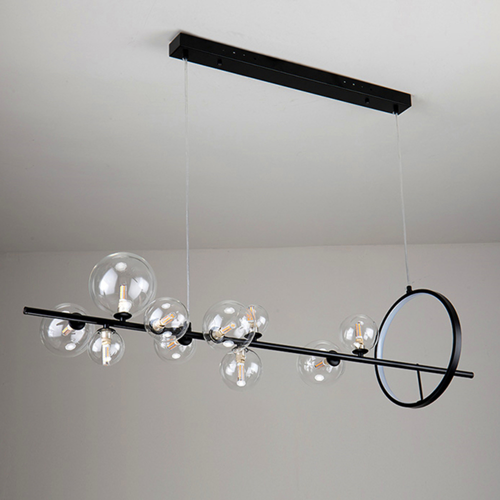 Люстра KG1233P-10 black/clear