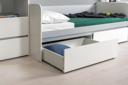 Торонто Кровать 11.39 Белый PE шагрень, Стальной Серый