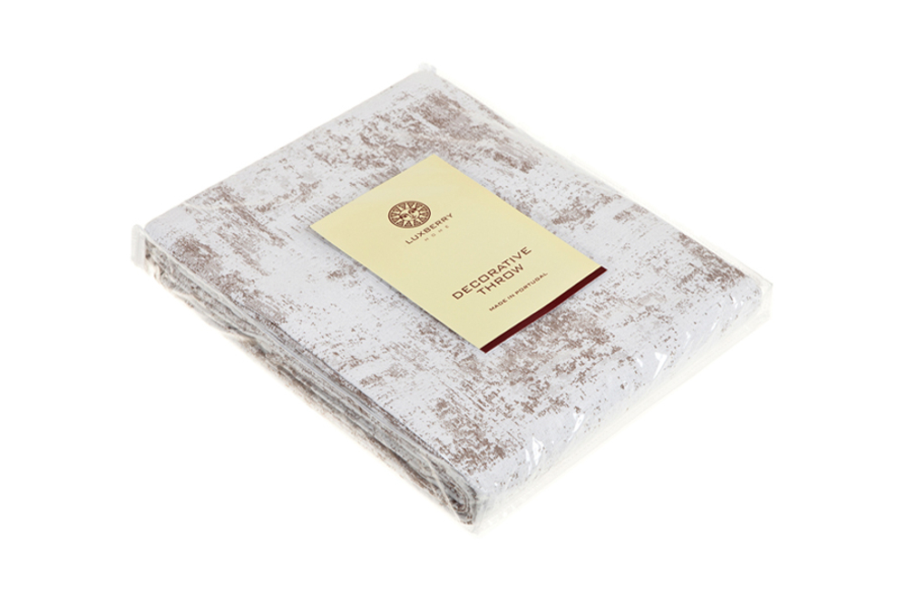 Покрывало 220х240 Luxberry Amber белый-шоколад