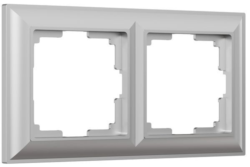 Рамка на 2 поста Fiore (серебряный)