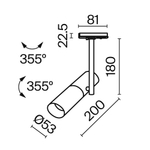 Трековый светильник Maytoni Elti TR005-1-GU10-BG