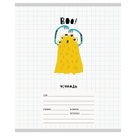 Тетрадь А5 12л., крупная клетка, Канц-Эксмо, скрепка, мелованный картон, "Воо!, 5 дизайнов