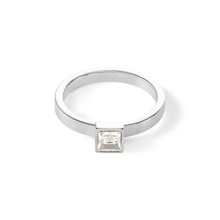 Кольцо Coeur de Lion Crystal-Silver 17.2 мм 0501/40-1817 54 цвет прозрачный, серебряный