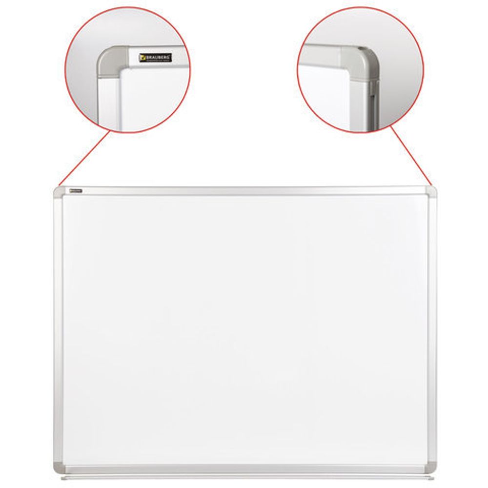 Доска магнитно-маркерная 90х120 см, улучшенная алюминиевая рамка, ГАРАНТИЯ 10 ЛЕТ, BRAUBERG Premium, 231715