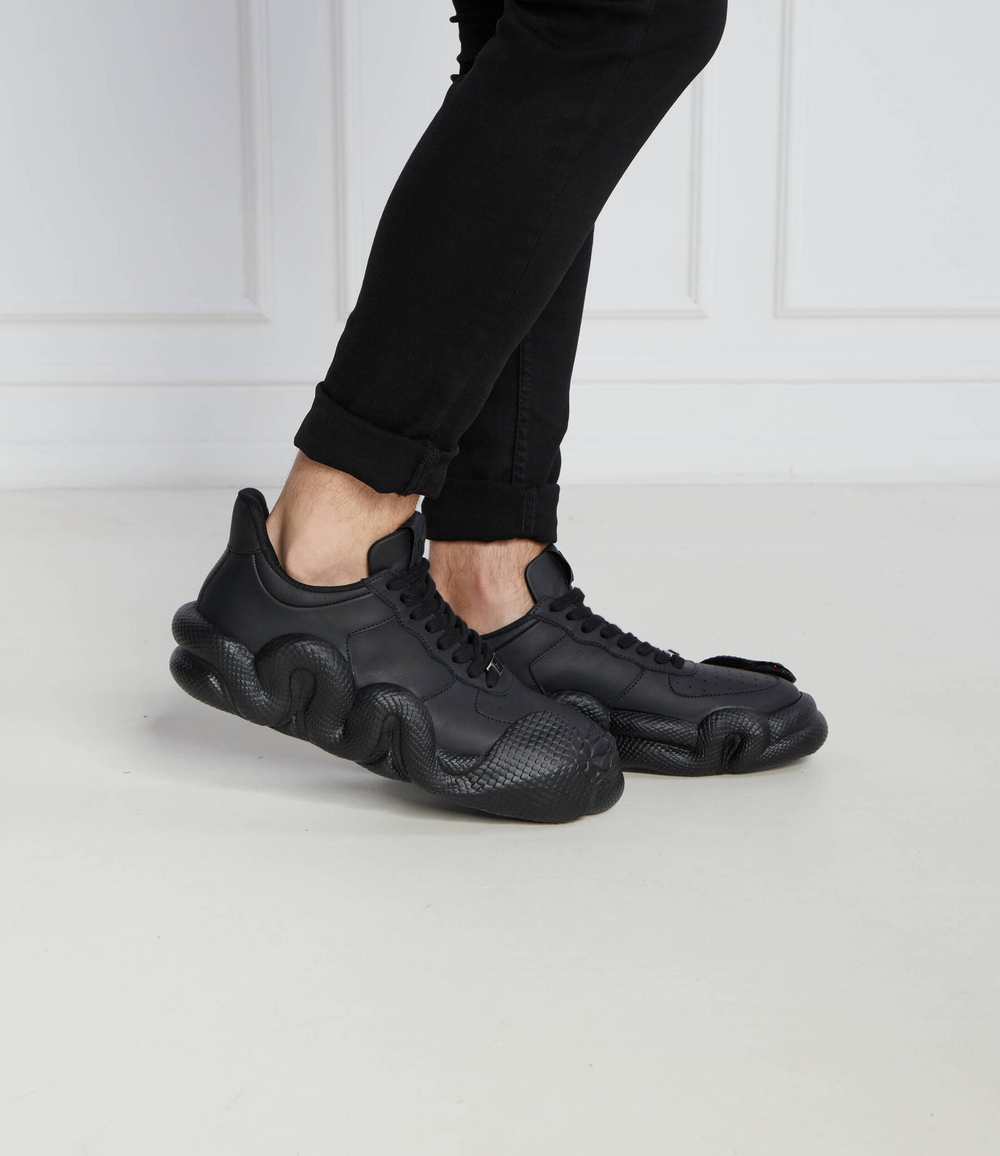 Кожаные кроссовки b cobra Giuseppe Zanotti - черный(RM20035)