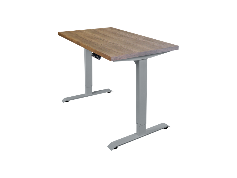 Регулируемый компьютерный стол Bazalt с регулировкой по высоте — столешница МДФ Дуб мореный