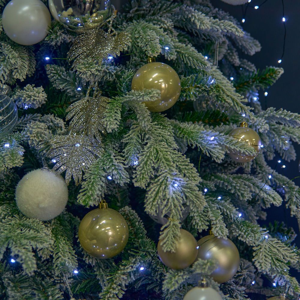 ULD-S20000-2000-DGA WHITE IP20 DEW Гирлянда светодиодная Роса. 200м. 2000 светодиодов. Белый свет. Провод зеленый. ТМ Uniel