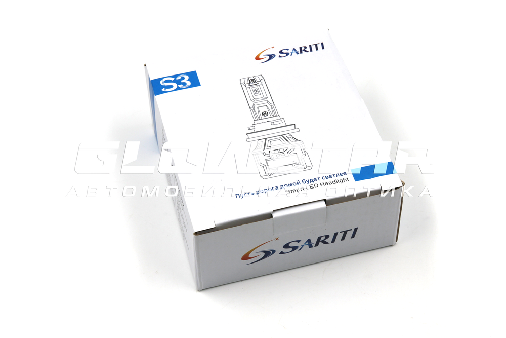 Светодиодные лампы H7 Sariti S3 с вентилятором, 12V, 32W, 5500K (комплект, 2шт)
