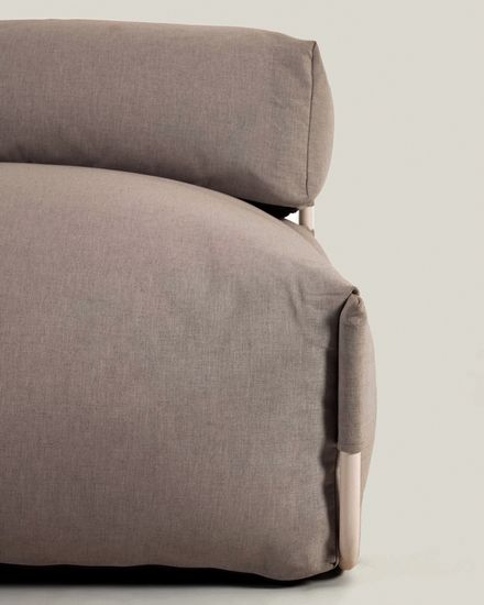 Square пуф квадратный со спинкой 101 x 101 см, светло-серый, для садового модульного дивана