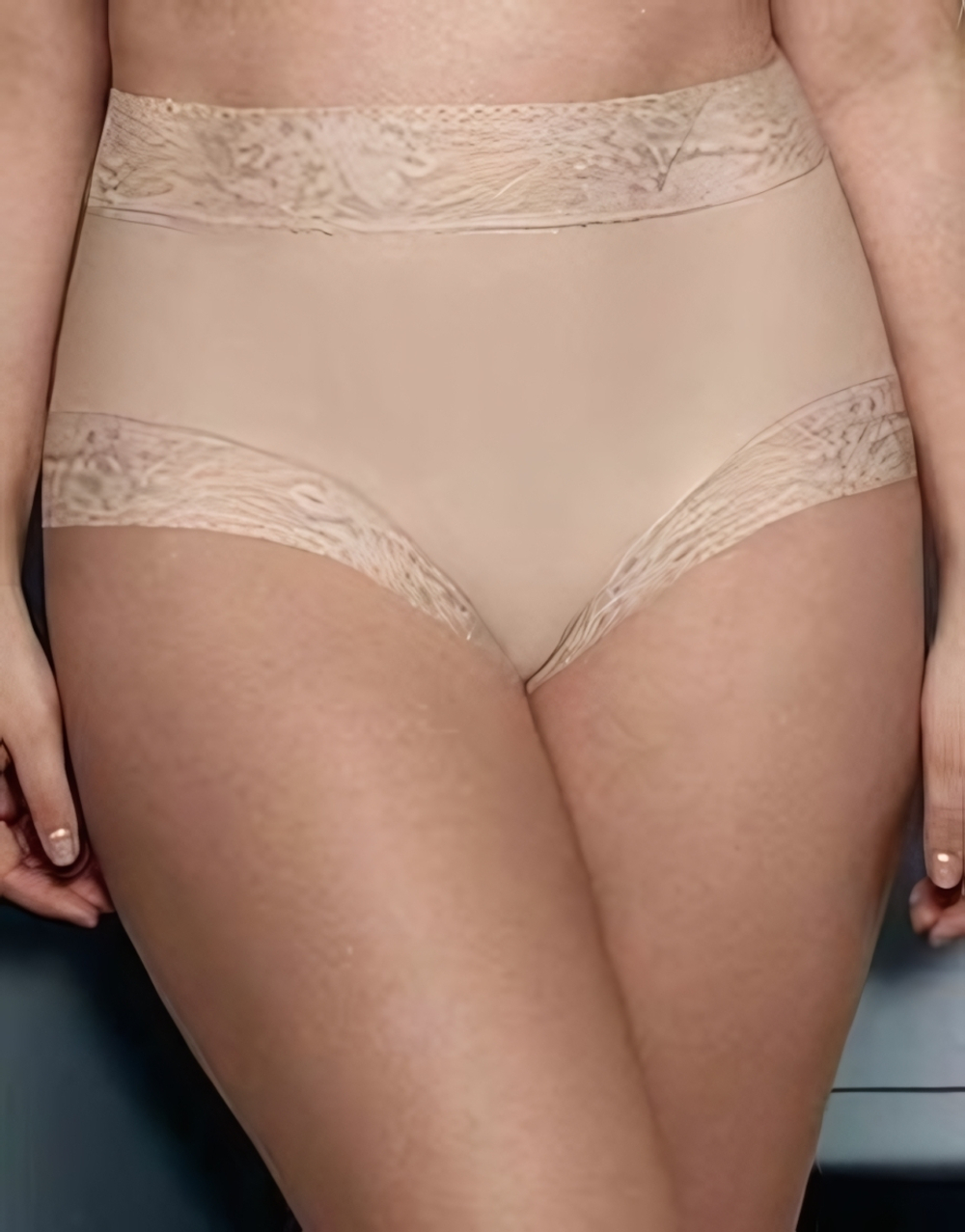 Трусики-слипы с высокой линией талии Soft lace (Размер: XXL) (Цвет: черный)