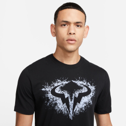 Мужское теннисное поло Nike Dri-Fit Rafa Nadal Court SU23 T-Shirt Men - Black, Multicoloured