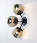 бра Modo Sconce 3 Globes Black