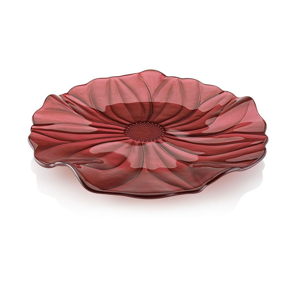 Блюдо для фруктов 37см IVV Magnolia красное Италия