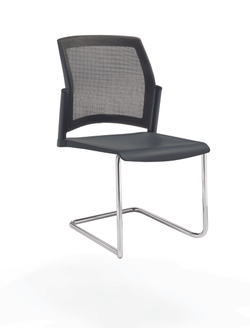 Rewind стул на кантилевере со спинкой-сеткой