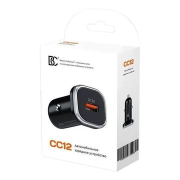 Автомобильное зарядное устройство BC CC12 QC 3.0 (USB), 3 А