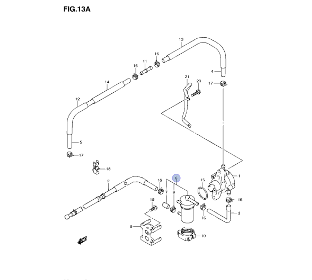 Фильтр топливный Suzuki DF150-175лс (15410-96J00-000)