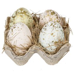 GAEM Набор из 4-х изделий декоративных "Яйцо пасхальное" (3,5*5,5), L10,5 W9,5 H6,5 см