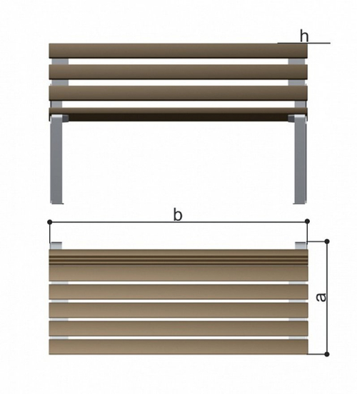 Скамья брус Romana 302.27.00-01