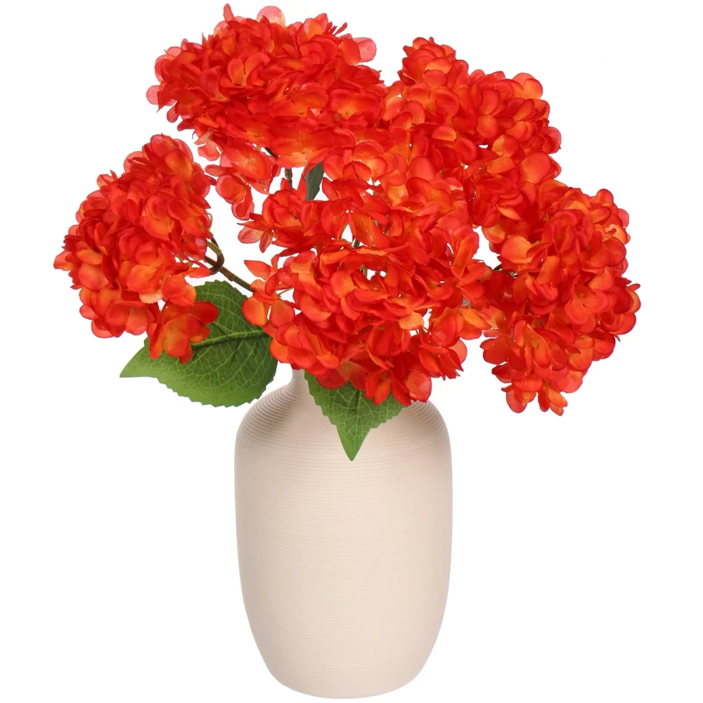 Искусственные цветы «Гортензия» 48см 5 цветков красные