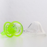 2589905 Пустышка силиконовая ортодонтическая «Бантик» с колпачком, от 0 мес., цвет зелёный