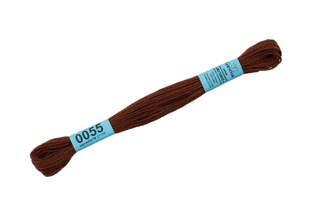 Мулине "Gamma" , 100% хлопок, 8 м, №0055