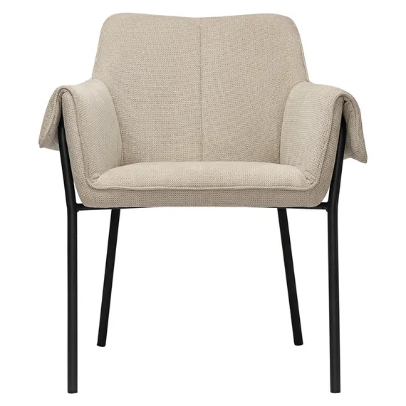 Стул-кресло Luras серо-бежевый шенилл