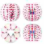 Бампербол "Прозрачный с красными держателями", ПВХ, диаметр 1,2 м